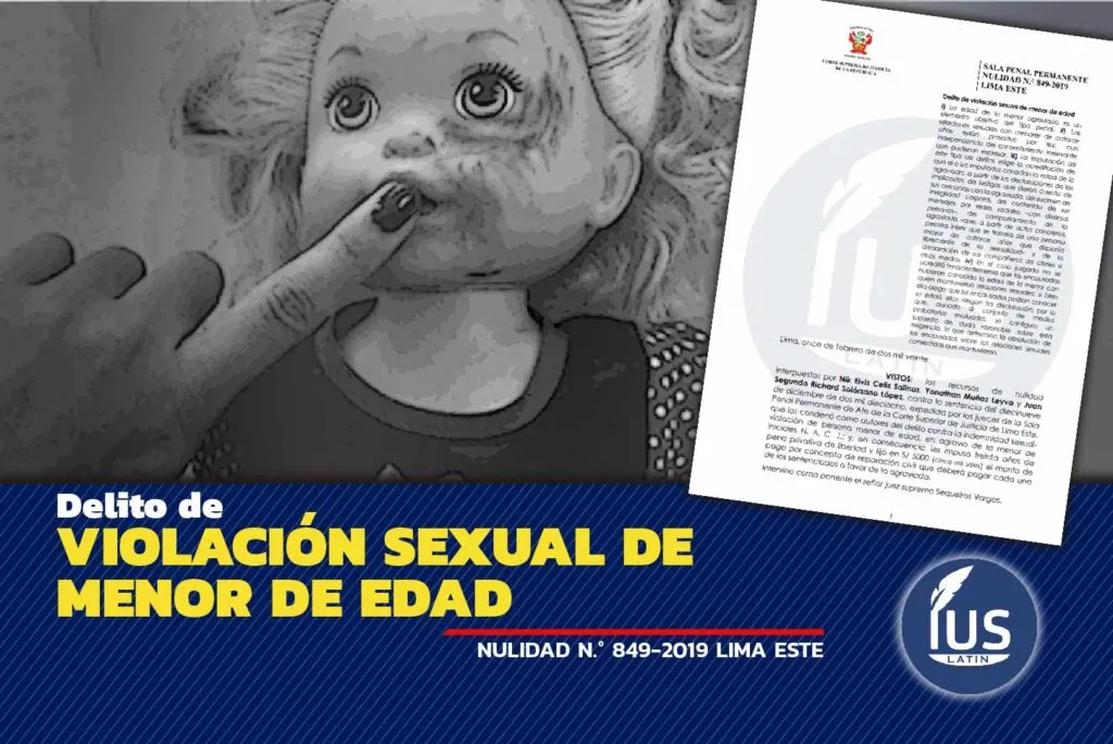 Delito De Violación Sexual De Menor De Edad Ius Latin